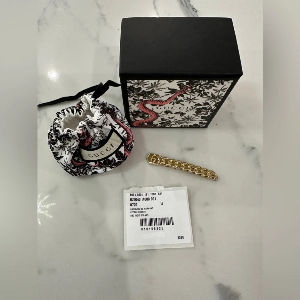 Gucci GG Marmont Gold Hair Clip
